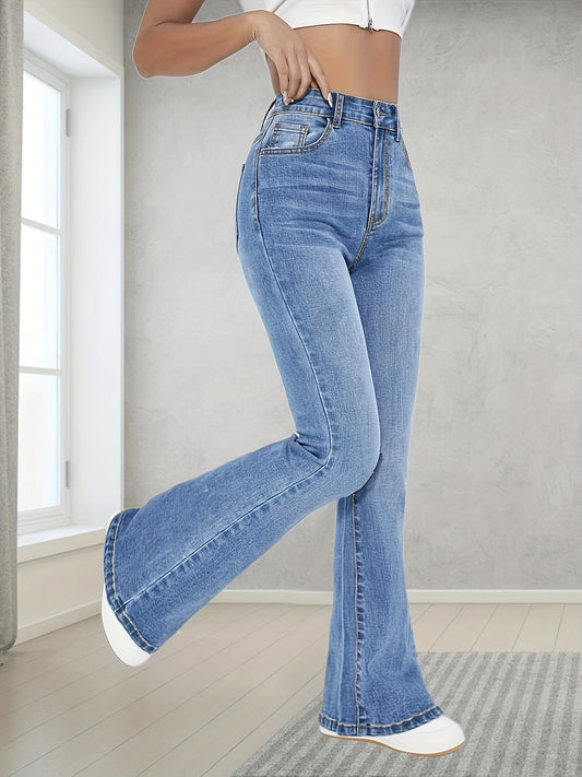 High-Waisted Flared Jeans