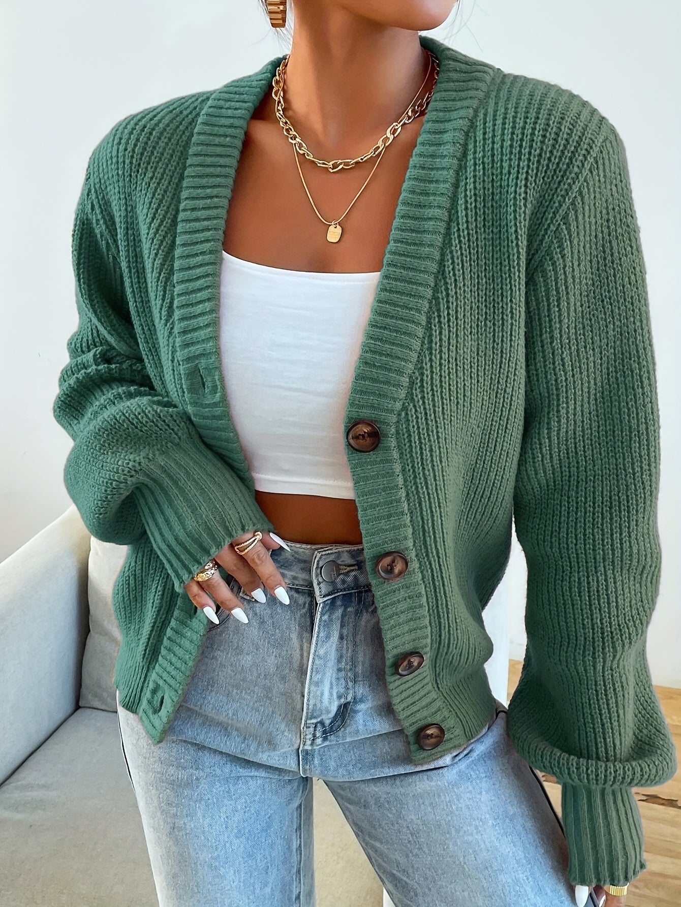 Veste cardigan tricotée